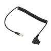 D TAP Male to 4 Pin Mini XLR адаптер спиральный кабель питания для TVlogic Monitor шнур питания 12 В