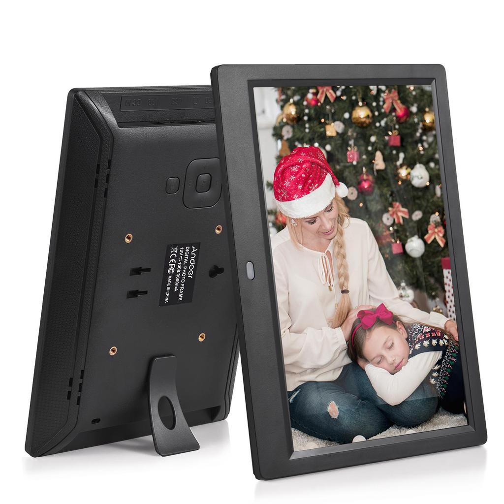 Andoer 10.1 Inch Digital Photo Frame Desktop Electronic Album 1280*800 IPS Screen Supports Photo/ Video/ Music/ Clock/ Calendar Function