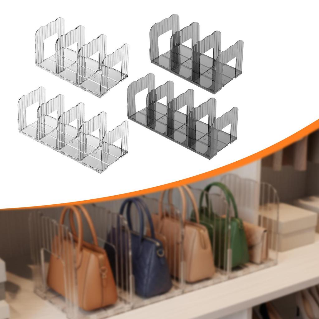 Компактный органайзер для кошелька с регулируемыми отделениями, ящик для хранения, разделитель для шкафа, органайзер для гардероба и сумок