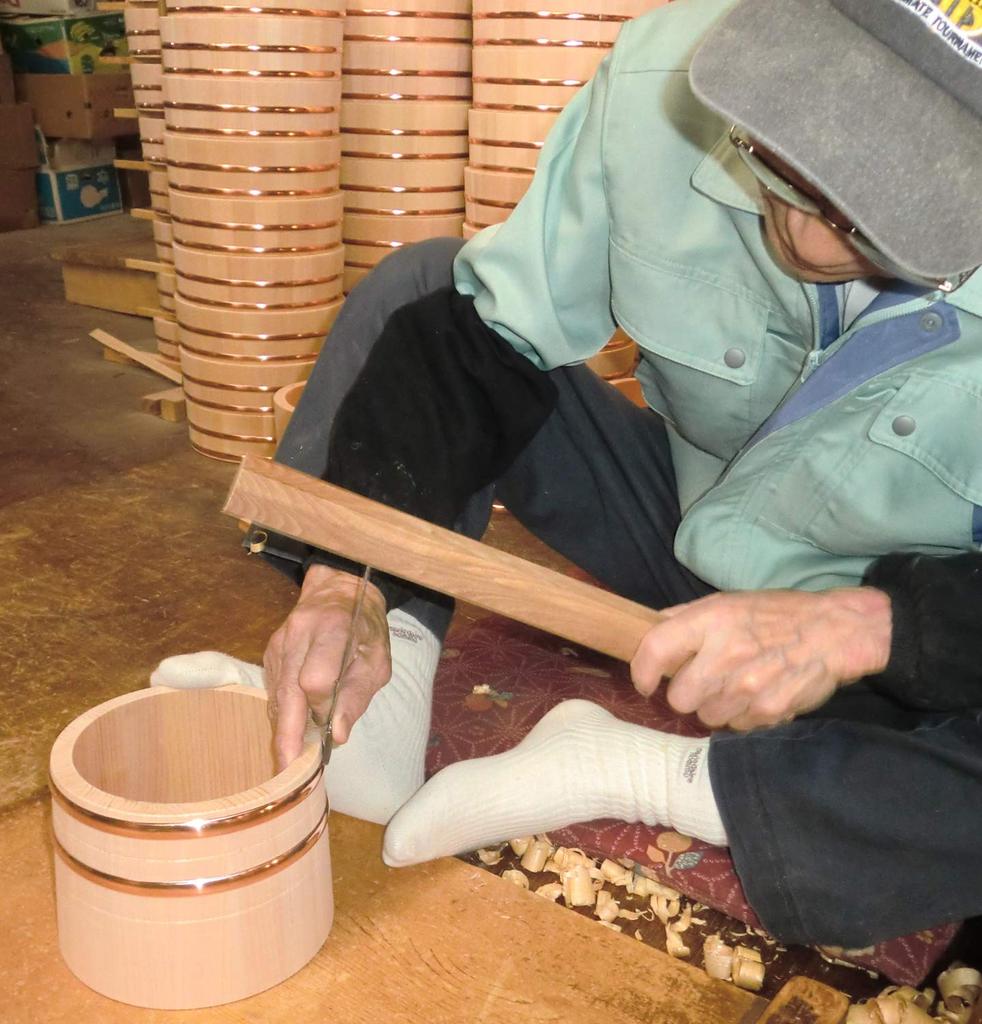 Контейнер для риса Kiso Crafts, стиль Эдо, Сделано в Японии, Деревянный (Кипарис Савара), Вместимость 1,5 чашки