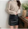 Юбка трапециевидной формы из искусственной кожи для женщин, осень-зима, винтажные однотонные шорты, мини-юбка, модная женская одежда в корейском стиле Y2k
