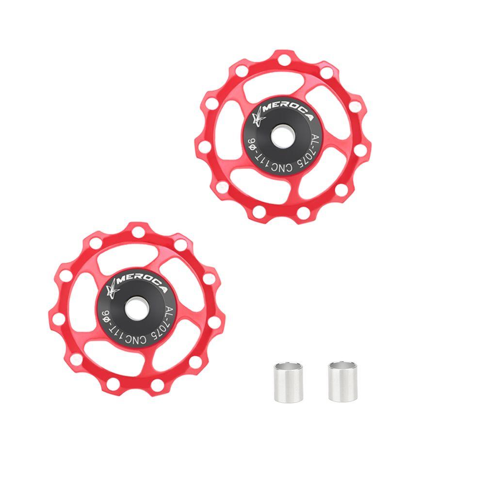 2PCS Aluminum Alloy Bike Rear Derailleur Wheel Bike Derailleur Pulley for Mountain Bike,Road Bike