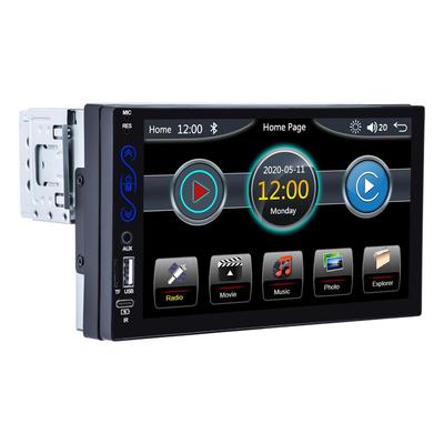 Android Auto 1 Din Автомобильный радиоприемник Carplay Мультимедийный плеер 7-дюймовый HD сенсорный экран FM AUX вход Bluetooth MirrorLink Универсальное авторадио