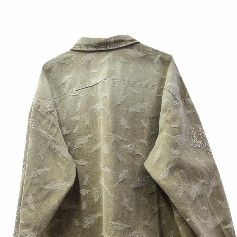 Европейская повседневная рубашка-куртка с тяжелыми стразами, коллекция ранней весны - Высококачественный женский модный топ.