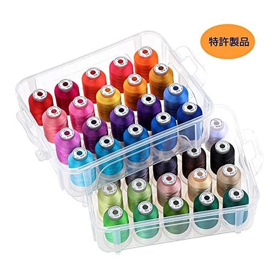 Новая нить brothread40 Brother Color 500M для швейной машины и вышивальной машины с прозрачным пластиковым контейнером для хранения