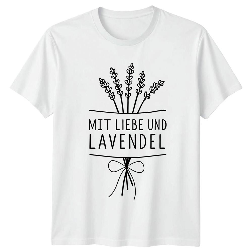 Mit Liebe Und Lavendel Unisexs TShirt Lavender Gardening Mothers Day Gift