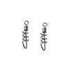 20PCS Stainless Steel Fishing Rolling Swivel 2#-10# Snap Change Connector  Fishing Hook