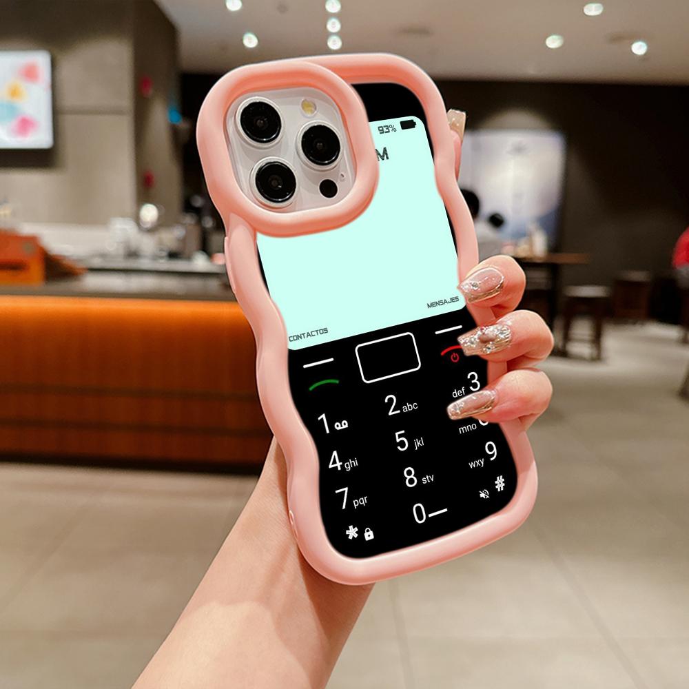 Ae95 ретро телефон дизайн художественные защитные чехлы для телефонов Samsung S24 Plus S23 Ultra A14 A55 A06 Honor X9b Motorola OnePlus большая волна TPU задняя крышка