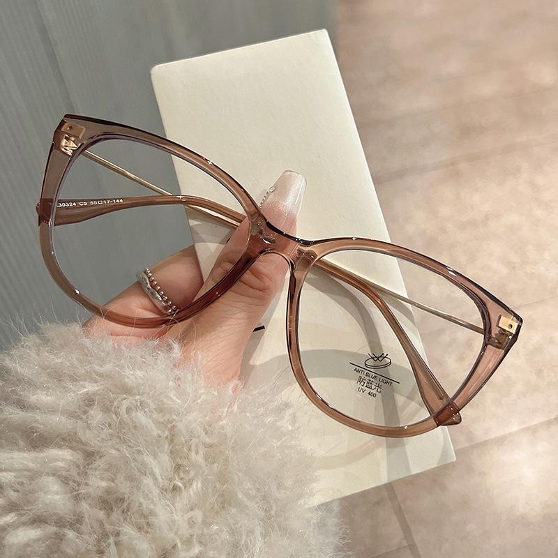 Cat Eye Shape Glasses Frame Men Material Anti Blue Light Glasses Women Fashion Stylish Glasses For Women Frames
