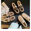 Autumn and Winter New Lazy One-pedal Cotton Shoes Versatile Thick-soled Piled Thickened Fluffy Single Shoes Women