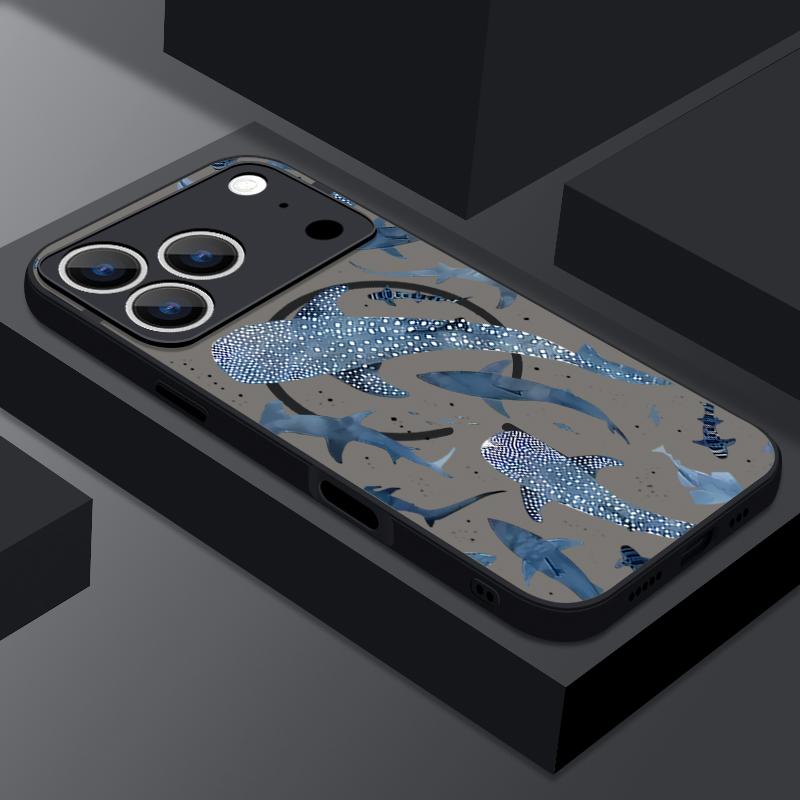 Чехол для iPhone 17 Pro Max с узором Морская черепаха, Ракушка, Кит, Магнитный, Для Magsafe, Тонкий, Матовый чехол для iPhone 16 Pro Max 15 14 13 16E Air