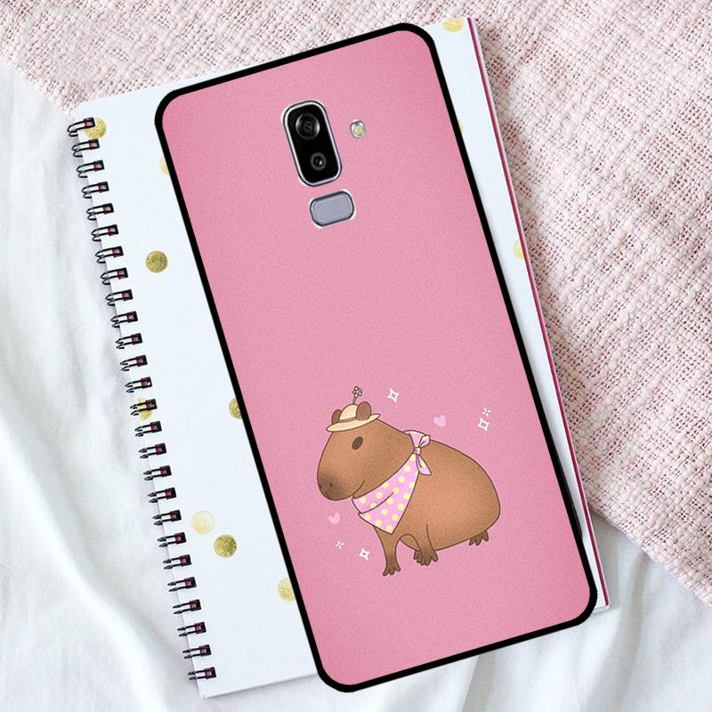 Милый чехол-капибара для Samsung Galaxy J4 J6 Plus J8 2018 A6 A7 A8 A9 J1 J3 J5 J7 2017 A3 A5 2016
