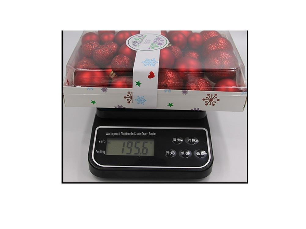 Набор новогодних шаров для международной торговли: Набор из 42 глянцевых и блестящих украшений (3/4/5см)