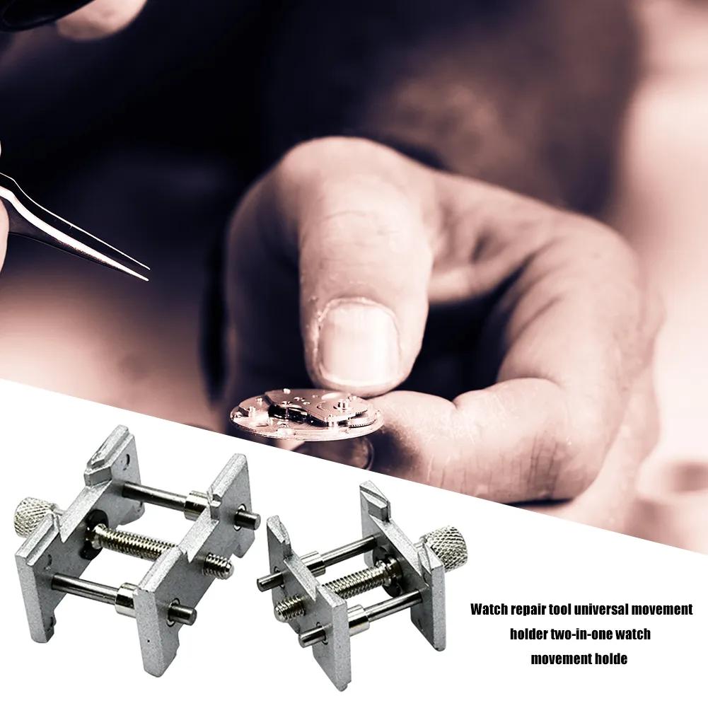 2 шт. Многофункциональный универсальный держатель часового механизма с фиксированной базой 2 в 1, инструменты для ремонта корпуса часов для часовщика, дропшиппинг