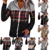 Women's Zippered Hooded Sweatshirt with European & American Autumn/Winter Print
