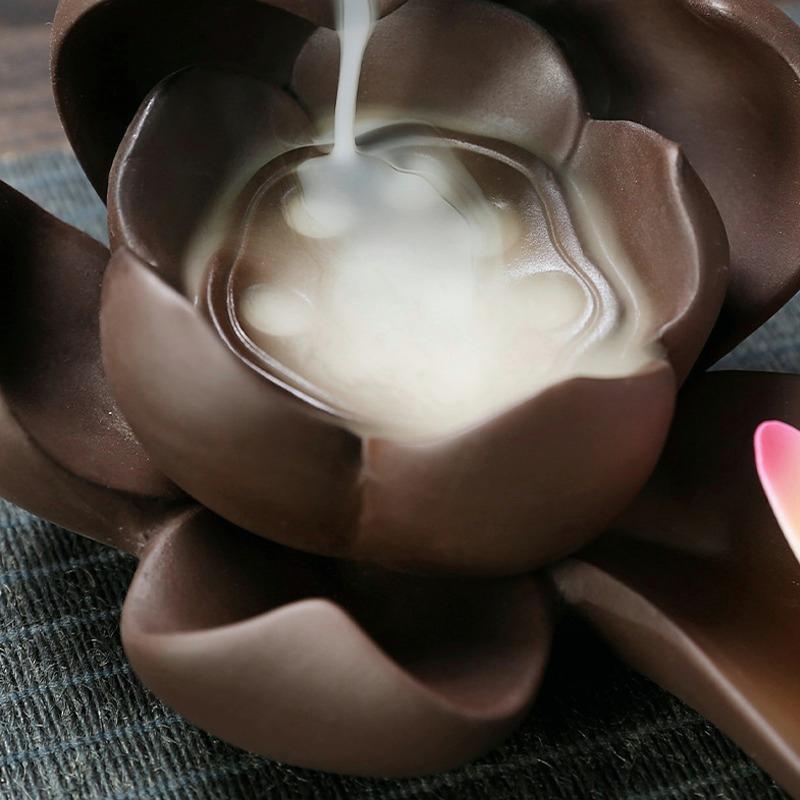 Курильница с дымом лотоса, курильница с обратным потоком, водопад, река, держатель для рукоделия