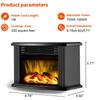 1000W Electric Fireplace Heater with Remote Control Fireplace Electric Flame Decoration Portable Indoor Space Heater