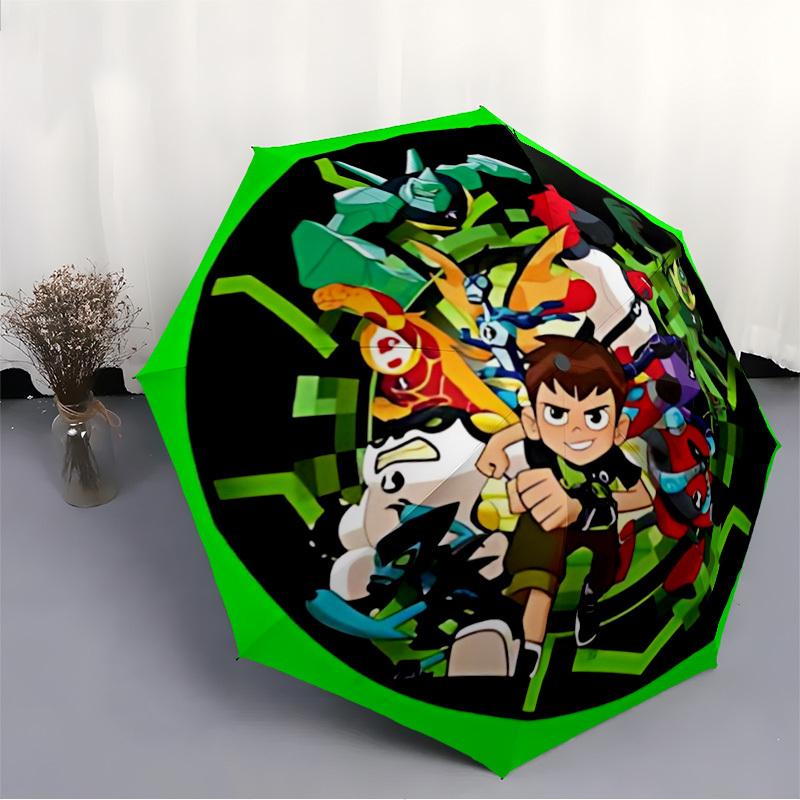 1PC Ben 10 Print Umbrella, Featuring Automatic Folding. This Sturdy And Durable Umbrella with Eight Ribs yy250917025