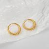 Нишевые серьги с текстурой золота, серьги-кольца, модные, ретро, в гонконгском стиле, универсальные, с ощущением высокого класса, серьги, трендовая атмосфера, обратно в школу