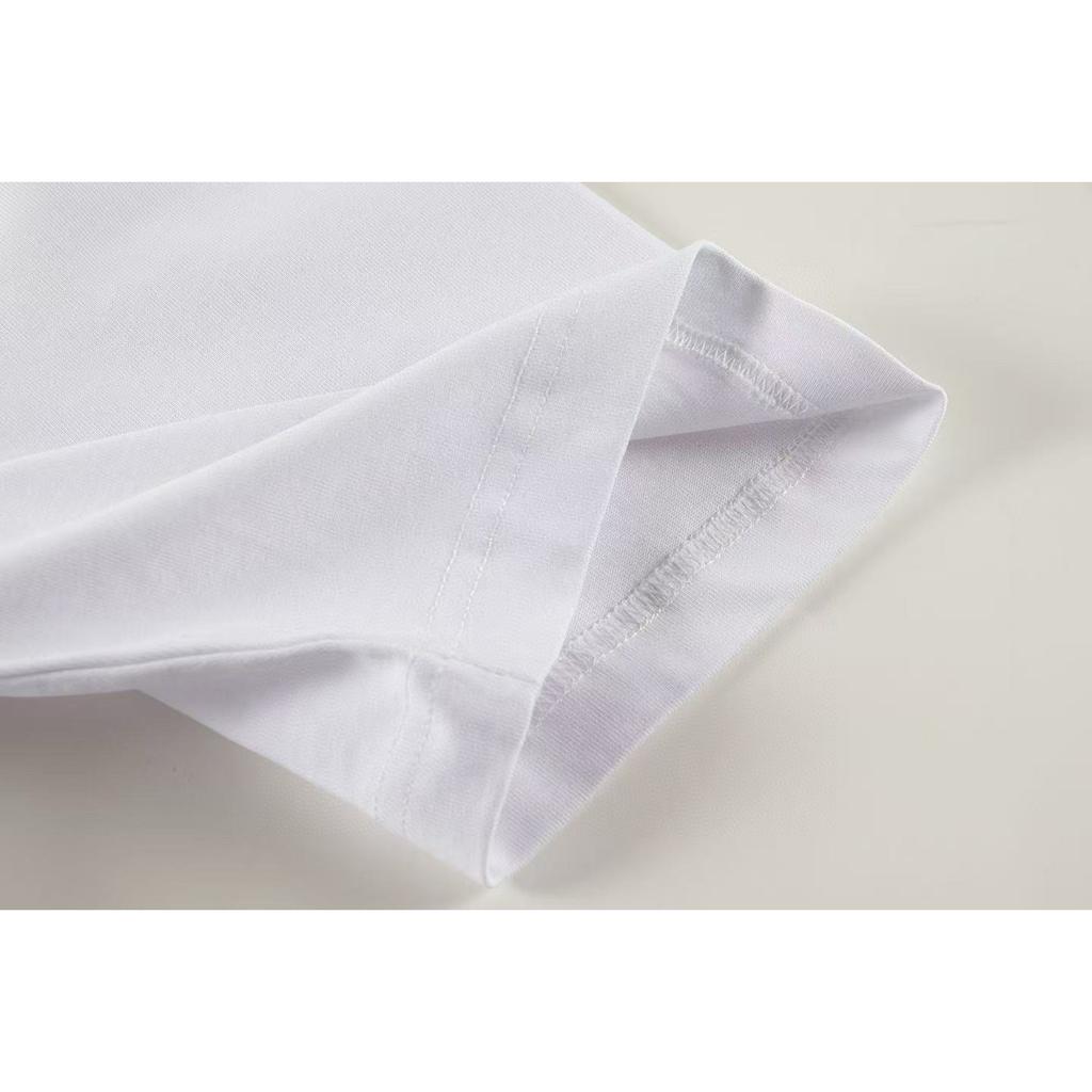 W344 CHROME HEARTS 2025 Летняя новая высококачественная хлопковая свободная футболка с круглым вырезом большого размера для мужчин и женщин, парная футболка