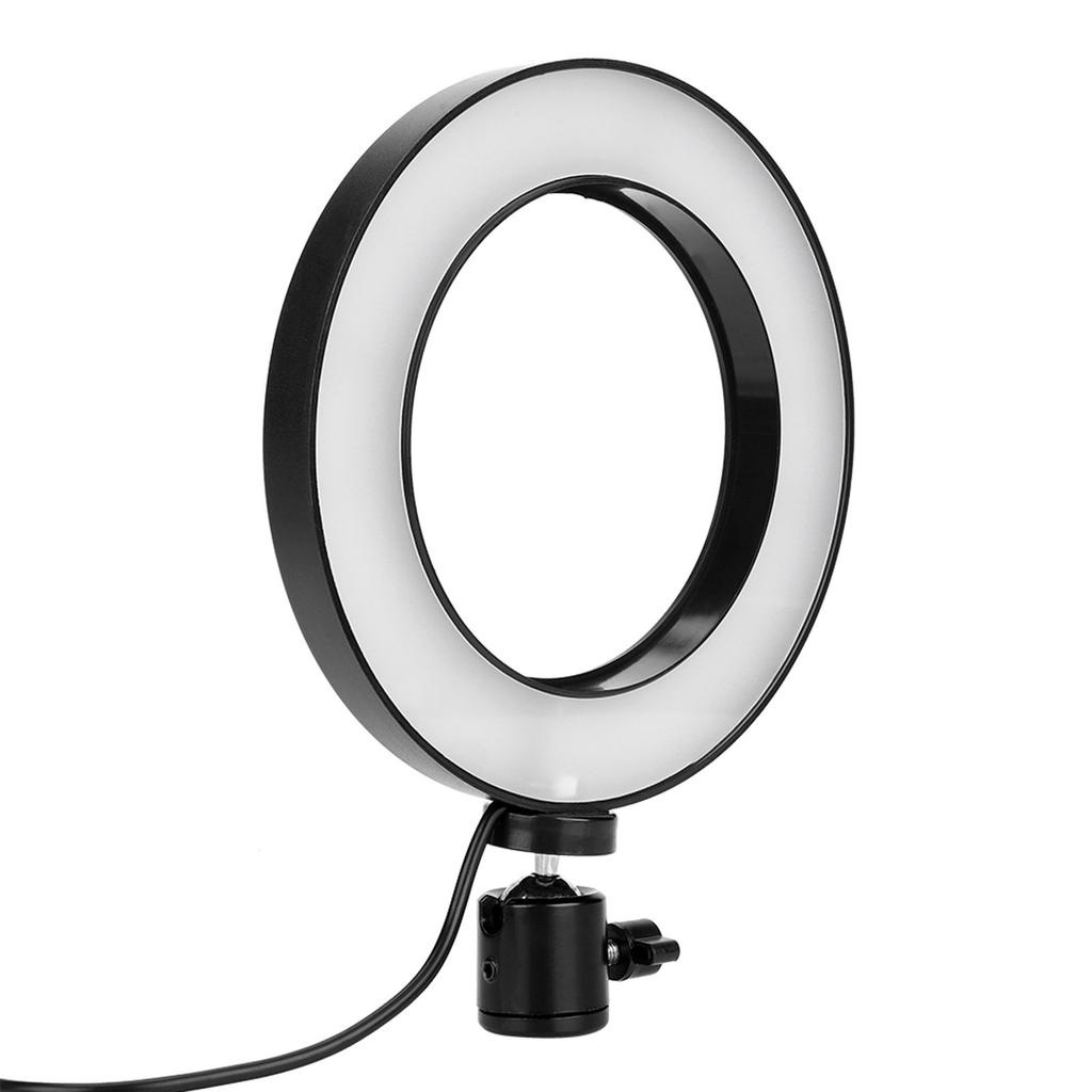 6 Inch Ring Shape Photography Lighting 3 Colors Adjustable Fill Light USB Interface