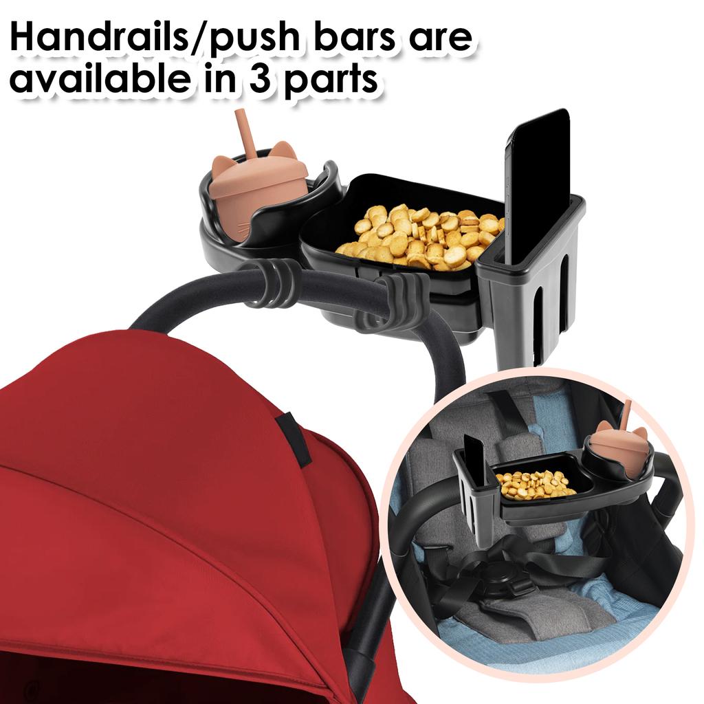 2 In 1 Stroller Cup Holder Phone Support Baby Snack Tray Universal Milk Bottle Holder Kids Pushchair Carriage Stroller