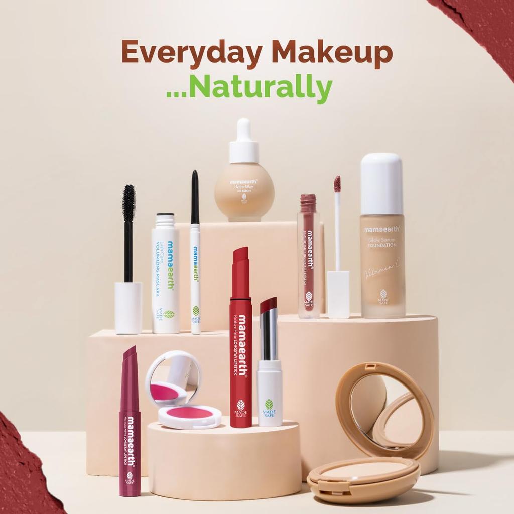 Mamaearth Moisture Matte Longstay Lipstick 2g Peach Nude for 12 Hour Smooth Lip Color