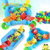 Greedy Frog Eating Bean Toy Frog Snatching Bean Children's Interactive Puzzle Toy Party Game Colorful Beads Children's Toy Adult