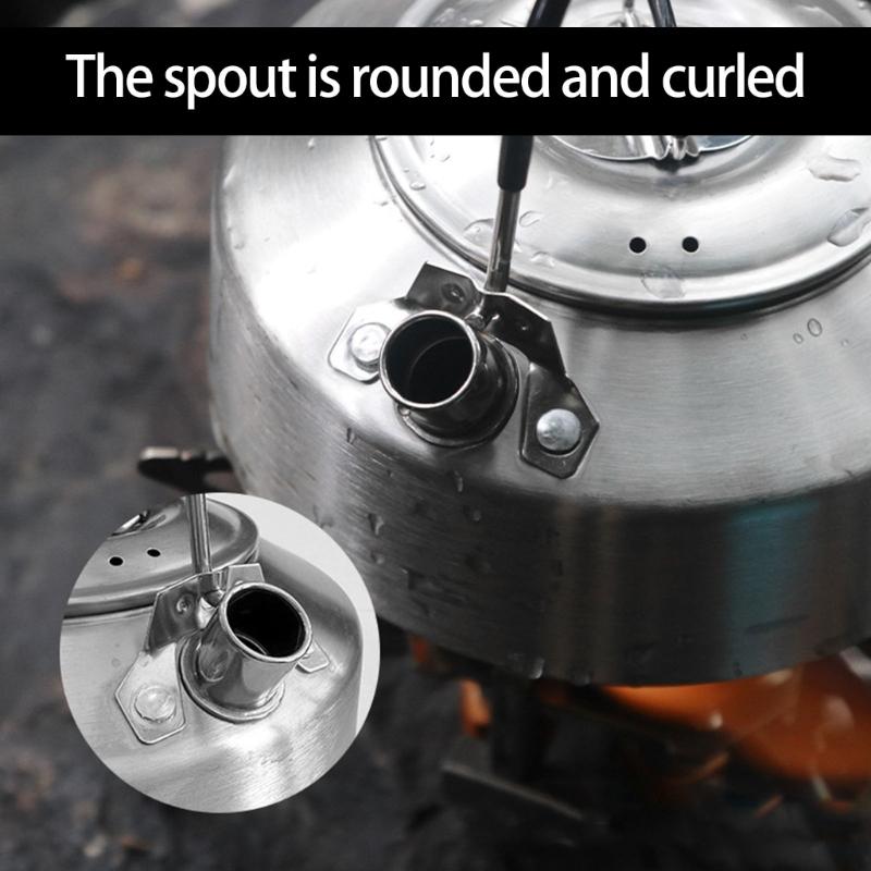 Нержавеющая сталь Чайники для походов на открытом воздухе Кастрюля Посуда Кемпинговые чайники Чайник со свистком для плиты Чайник для кемпинга Чайник для кофе