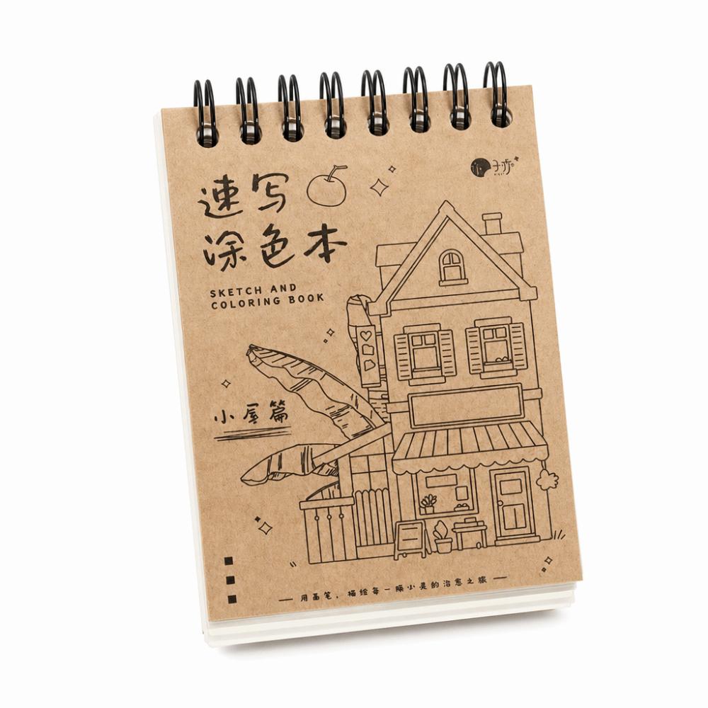 Vintage Coloring Sketching Book Blank Notebooks Blank Sketch Art Drawing Book  Kids Arts Crafts