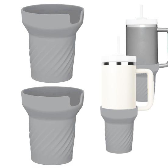 Силиконовый стакан на 40 унций, противоскользящий, шумопоглощающий, устойчивый к царапинам, дорожная бутылка для воды, нижний держатель, защитная крышка, аксессуары для стакана