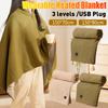 Носимое USB Электрическое Одеяло с Подогревом 3 Уровня Нагрева Флисовый Коврик с Подогревом Носимое Одеяло-Грелка для Тела для Дома и Офиса