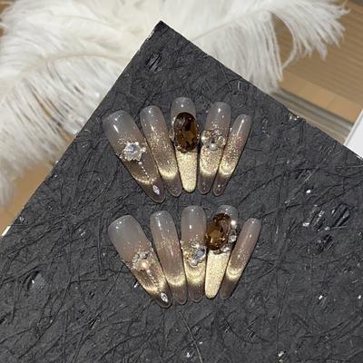 Осень и Зима Вспышки Майяра Благородная Улыбка Французский Широкий Свет Кошачий глаз Битый Бриллиант Марокканский Маникюр