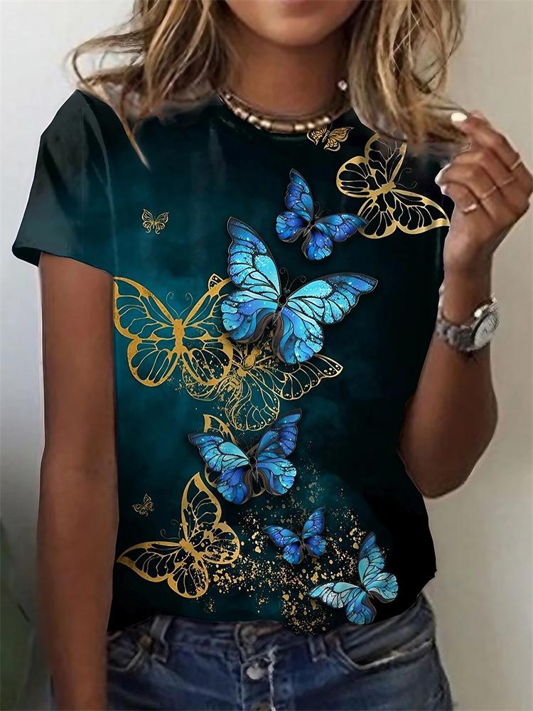 Летняя красивая женская футболка с 3D-принтом в виде цветка, повседневная, дышащая, мягкая, свободная, удобная, уличная, летняя, с коротким рукавом