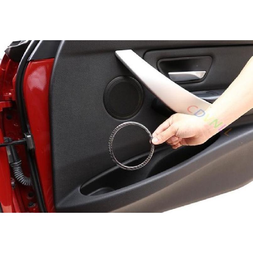 For BMW 3 4 Series GT 2013-2019 Real Carbon Fiber Inner Door Speaker Frame Trim