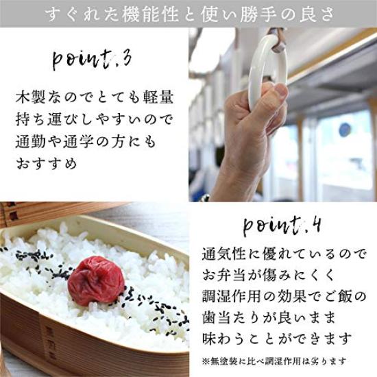 Fujishiro Kogei Magewappa Oval Lunch Cat Finished In Japan Box, Design, Lacquered, (Natural)