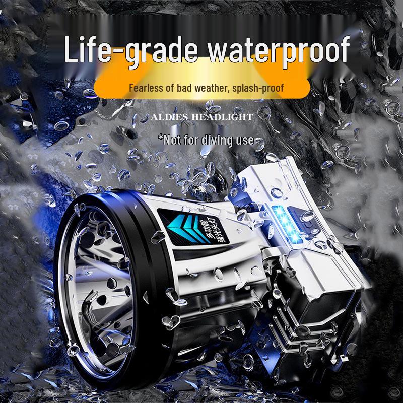 Перезаряжаемый светодиодный налобный фонарь высокой яркости для ночной рыбалки, горного дела, кемпинга и активного отдыха