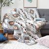 Bohemian Woven Blanket for Sofa Bed Decorative Blanket Picnic Blanket Double Side Boho Sofa Cover Throw Blanket with Tassel