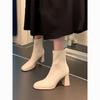 Short Boots Women's Autumn and Winter 2025 New High Heel Boots Small Ankle Boots Martin Boots Chelsea Skinny Boots Women