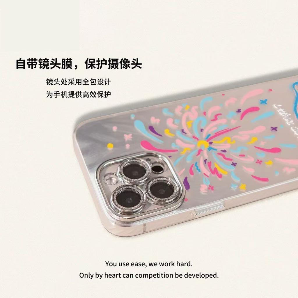Чехол для телефона Fireworks Moon Apple 16 Pro Max 12/13/11 Противоударный X/14 Pro Трендовый 12 Pro Полное покрытие Противоударный