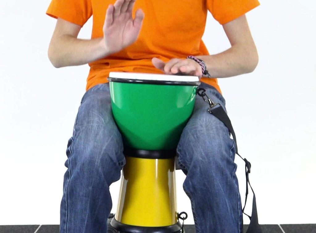 NINO ABS Drum Djembe Green/Yellow NINO18G/Y []