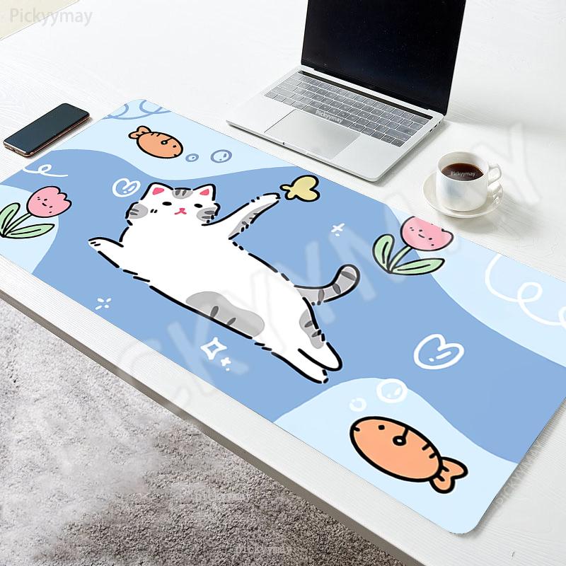 Игровые коврики для мыши Милый кот Настольные коврики Коврик для компьютерной мыши Компания Большой настольный коврик x см Большие игровые коврики для мыши Коврик для мыши