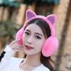 Winter Warm Plush Earmuffs for Women Girls Children Riding Ski Ear Protection Cartoon Cute Cat's Ears Fur Soft Cashmere Earflaps