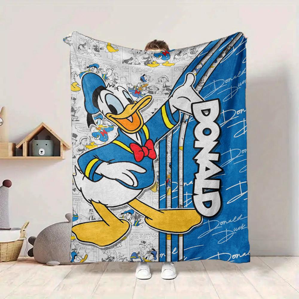 1Pc Donald Duck Comic Strip Blanket Soft And Comfortable Casual Warm Camping Travel Christmas Halloween Xmas Gift M928439