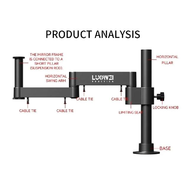 Luowei LW-017 Микроскоп Поворотный кронштейн Универсальный Гибкий Складной Регулируемый Подъемный Металлический Набор кронштейнов