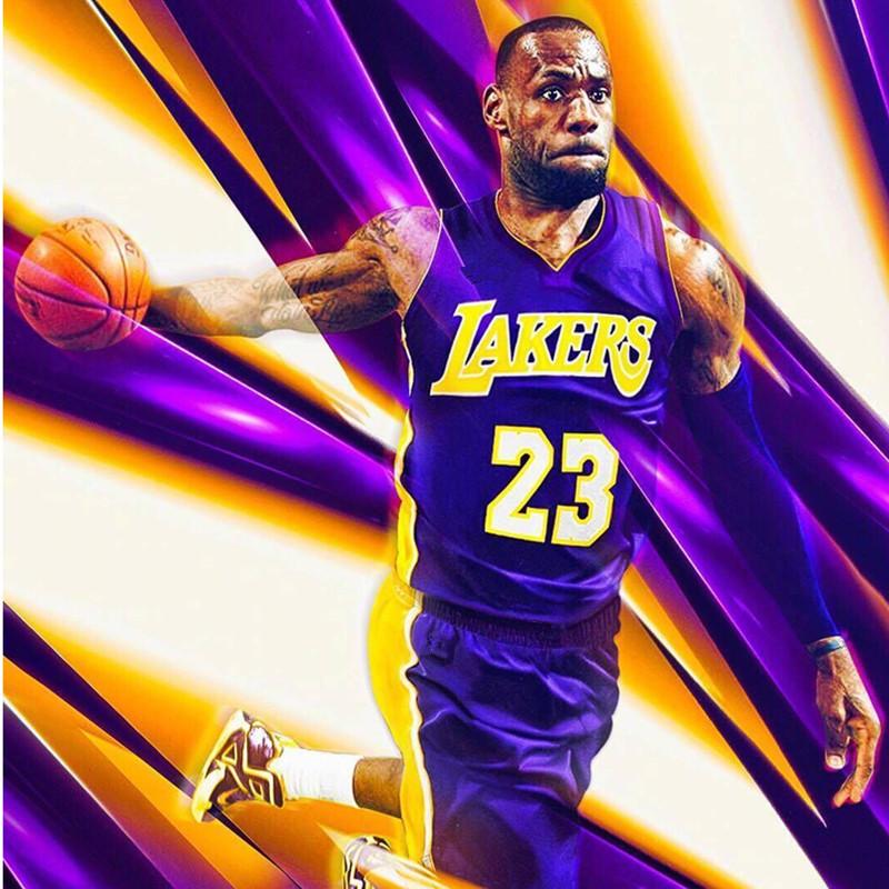 Баскетбольный комплект формы Los Angeles Lakers Леброн Джеймс из полиэстера для мужчин и любителей спорта