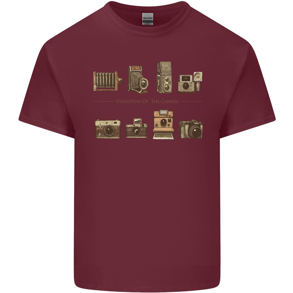 Photography Camera Evolution Photographer Unisexs Light Cotton TShirt