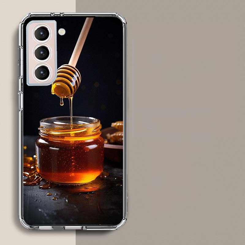 Golden Honey Dripping From Honeycomb Phone Case For Samsung A16 A26 A36 A56 A17 A15 A25 A35 A55 A14 A24 A34 A54 A04S A05S Galaxy