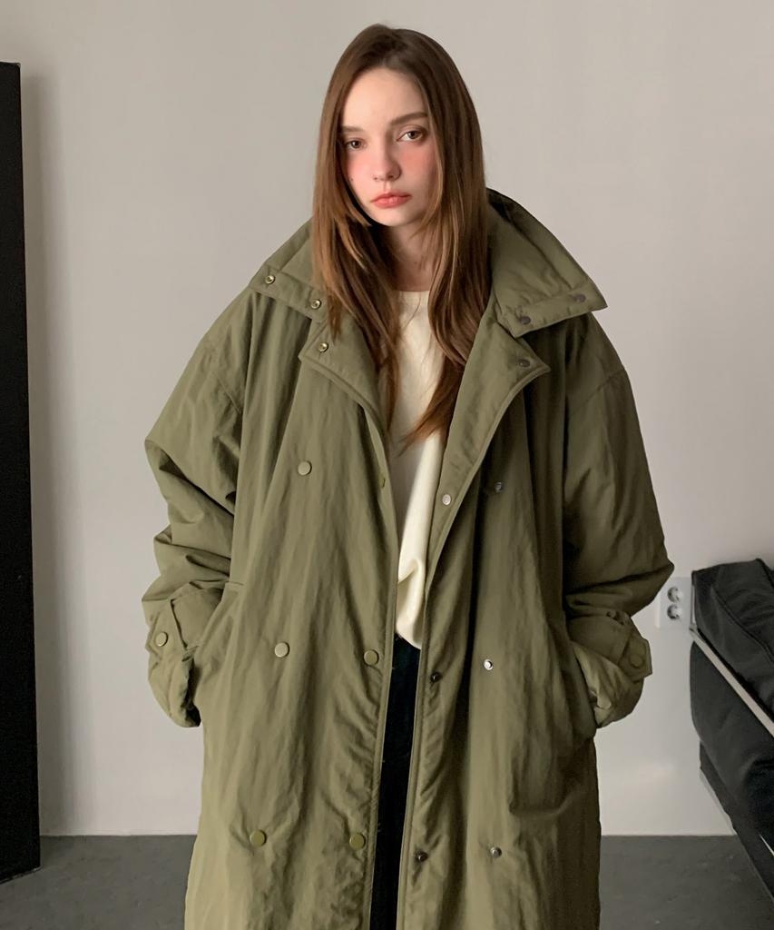 Длинное полевое пальто Vascara с высоким воротником и подкладкой (2Colors)