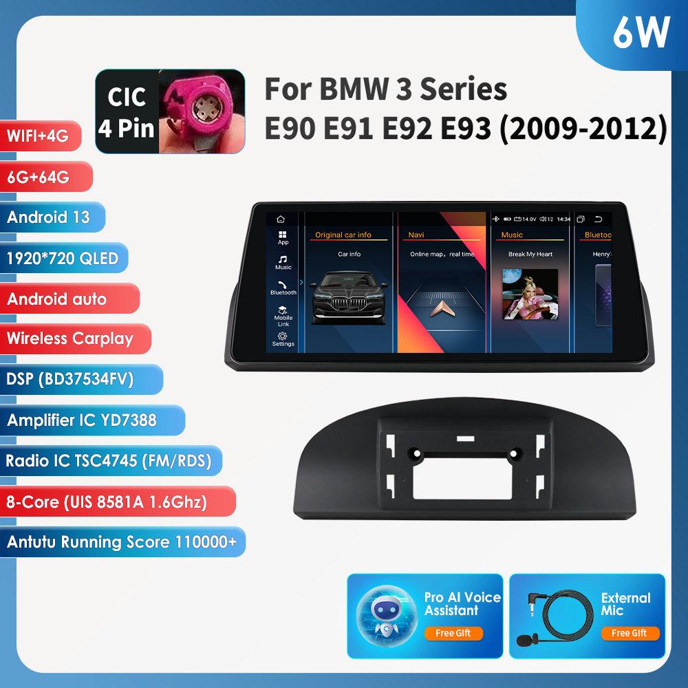 OSSURET Android 13 10,25-дюймовые автомобильные интеллектуальные системы 2 Din Wireless Carplay Android Auto для BMW 3 серии E90 E91 E92 E93(2009-2012)CIC стерео RDS